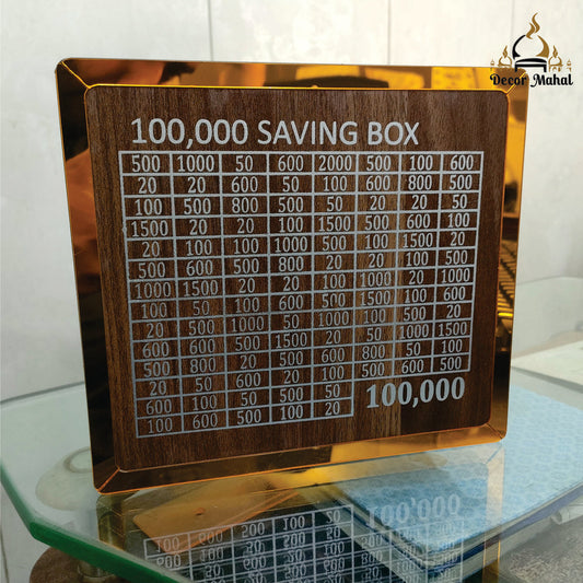 Wooden Money savings box (100000)