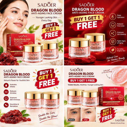 Buy 1 Get 1 Free SADOER Dragon Blood Anti Aging Face Cream