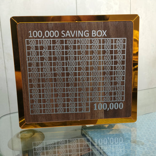 Wooden Money savings box (100000)